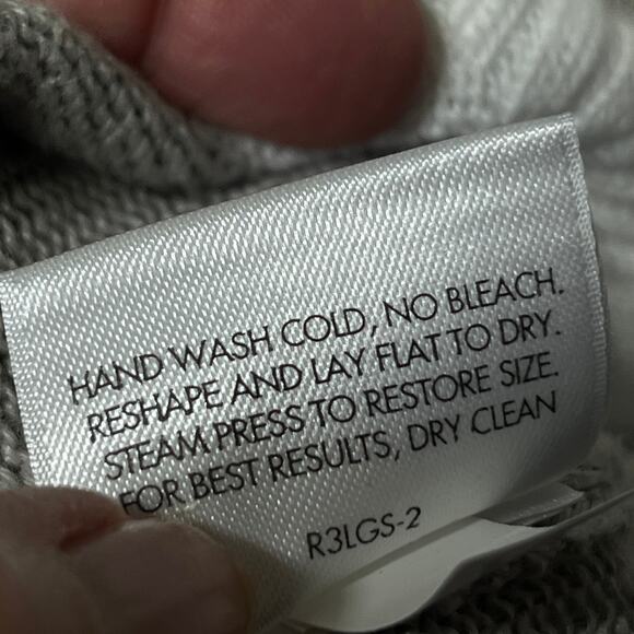 Eileen Fisher NWT Sweater Gray White Striped Linen Tunic Casual Coastal Beach XL - Picture 6 of 7